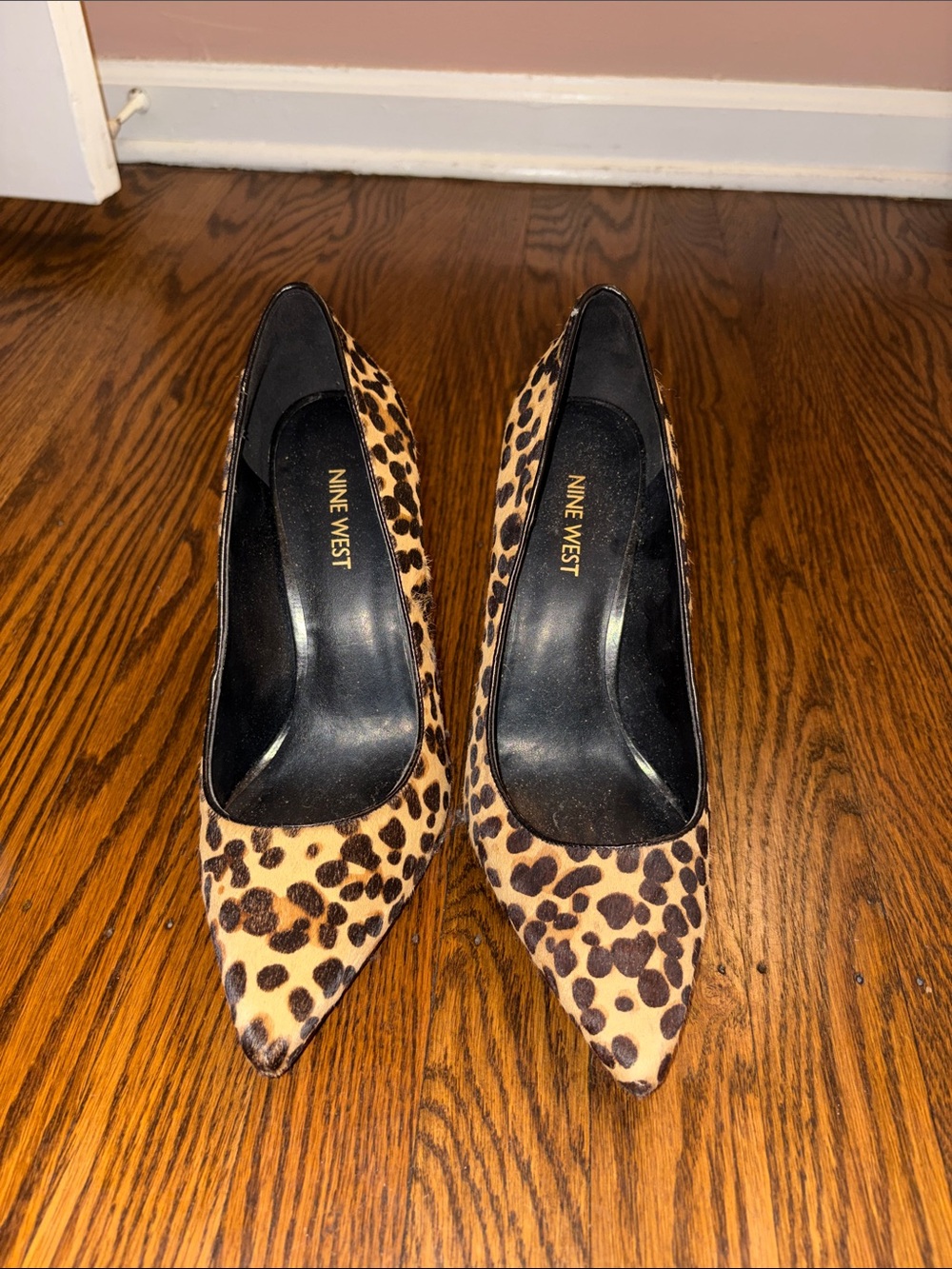 Nine West Leopard-Print Pointed Toe Heels Size 8.5